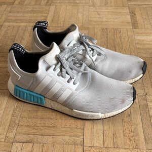 Adidas Men's Gray and Teal Sneakers
